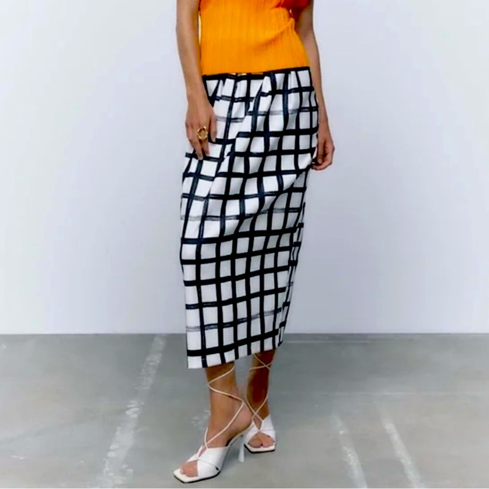 ZARA PLEATED MIDI SKIRT -NWT